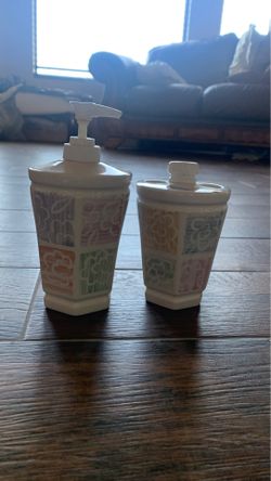 Soap dispenser and toothbrush holder