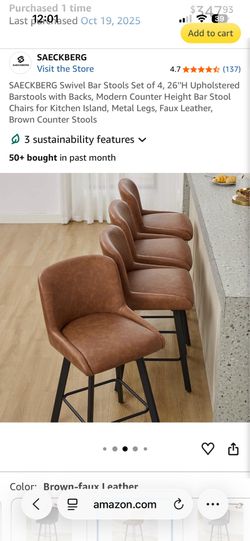 Brown Counter Chairs