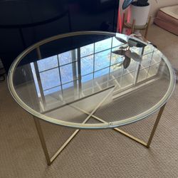 Round Glass Coffee Table 