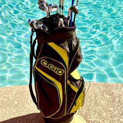 15PC MENS CLEVELAND GOLF CLUBS SET IRONS WOODS PUTTER OGIO BAG **LOOK*