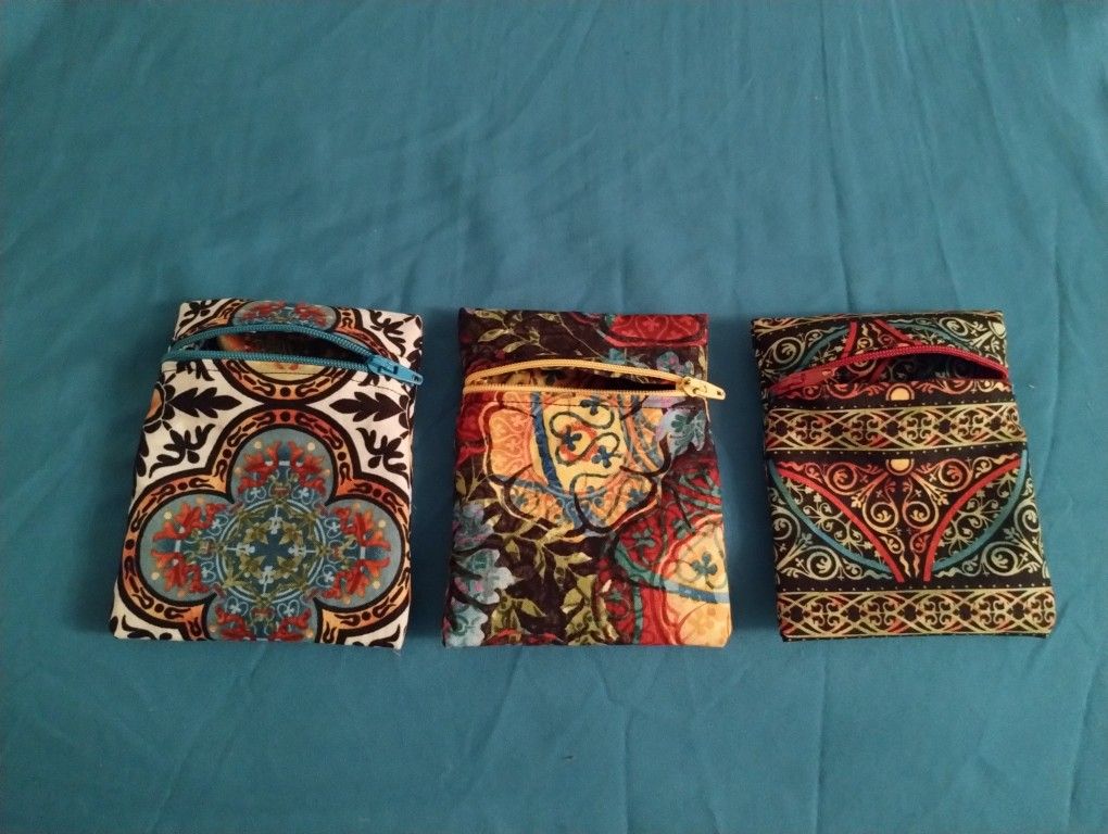 Handmade Fabric Cardholder Money Wallet Pouch $10 Each Or $28 For All