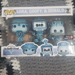 Kingdom Hearts Tron - Sora, Goofy & Donald 3pk Damaged