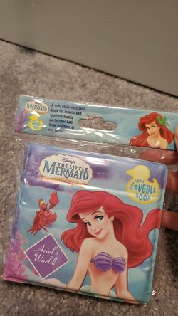 Disney The Little Mermaid Bath Time Bubble Book Brand New / Never Used With Tags