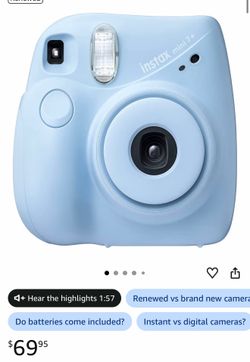 Fujifilm Instax Mini 7+ Camera Light Blue