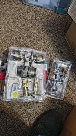 Door knobs and deadbolts