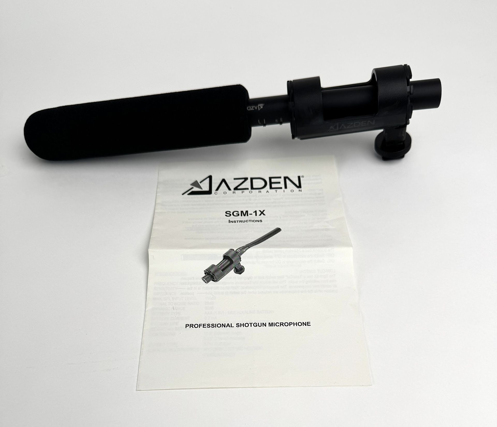 AZDEN SGM-1X PROFESSIONAL SHOTGUN MICROPHONE