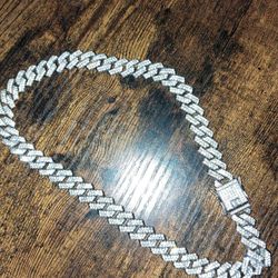Cuban Link Moissanite Diamond Chain And Bracelet 