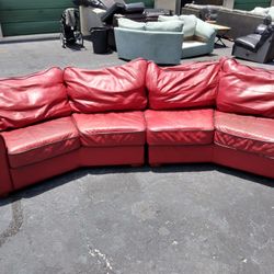 Red Leather Couch