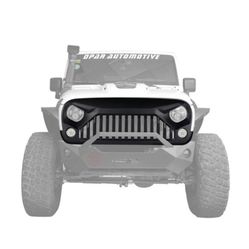 For 2007-2018 Jeep Wrangler JK & JKU Matte Black Gladiator Vader Grill Grille 2 Available 