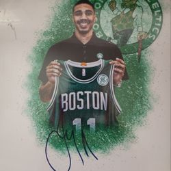 11x14 Jayson Tatum JSA Certified Rookie Introduction Event Autographed Color Photo