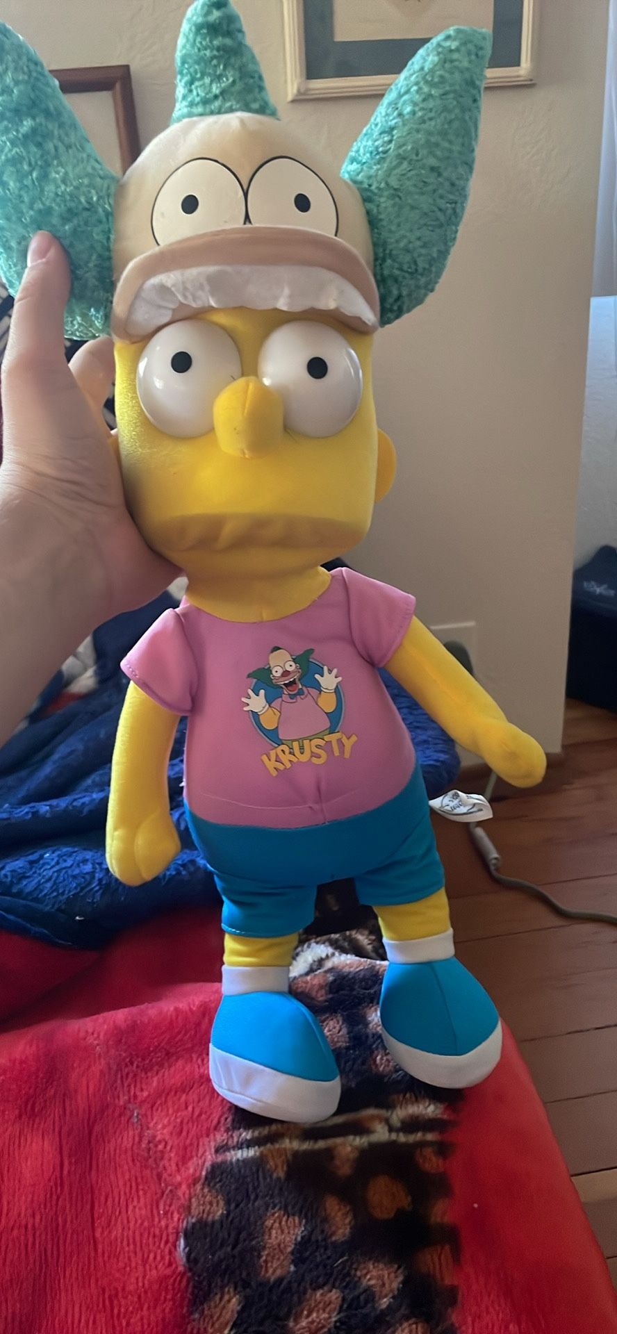 Bart Simpson Plush in Krusty Outfit - The Simpsons Official Merchandise
