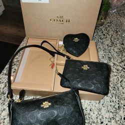 Coach Black 3 Piece Set Brand New In The Box