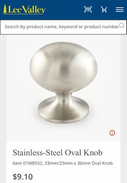 Stainless steel knobs