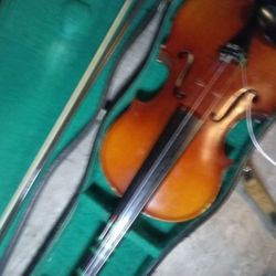 Violin And Case With Bow