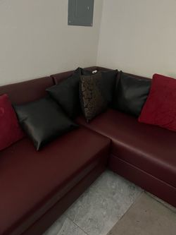 Burgundy Sectional Couch