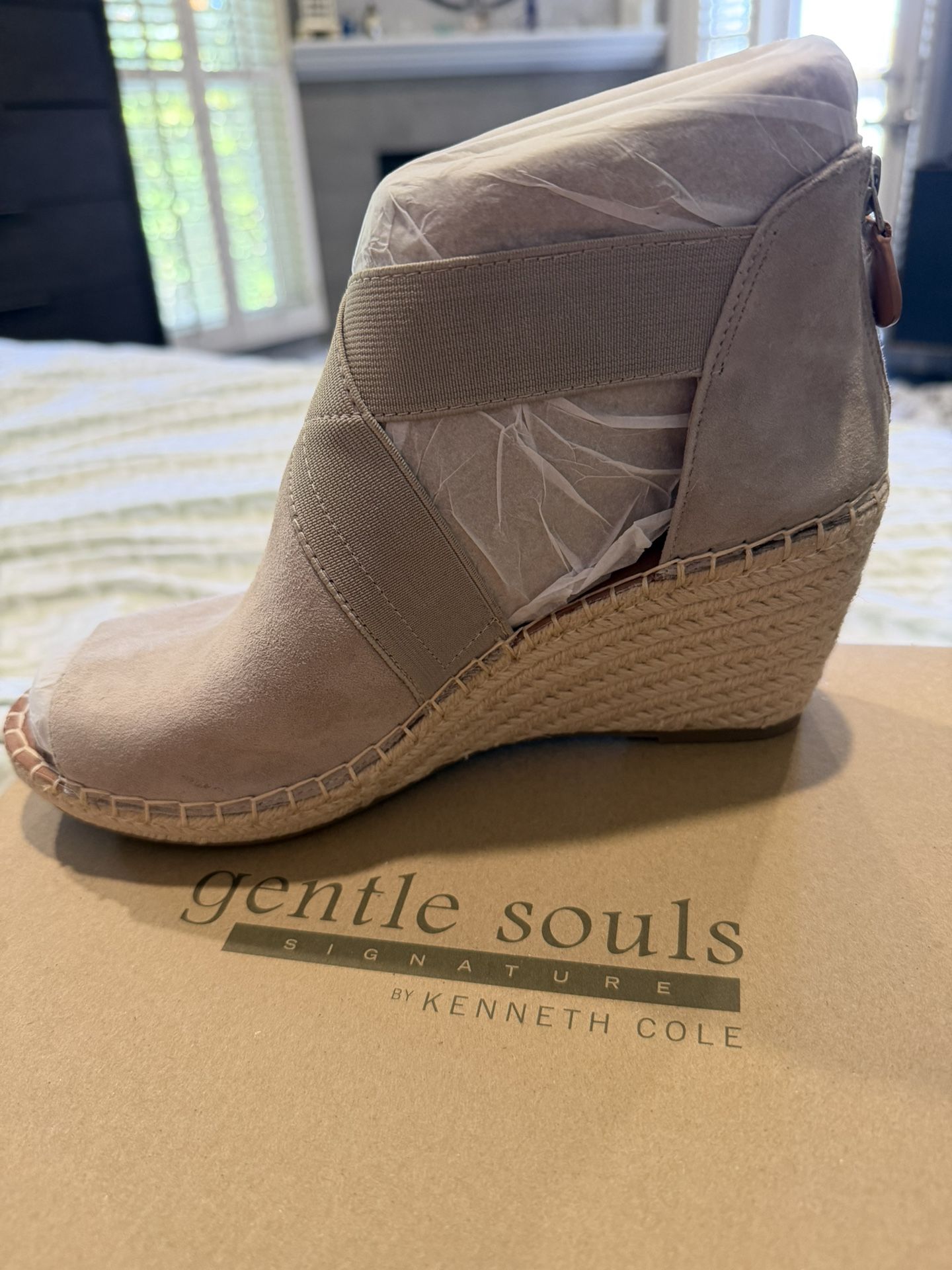 Suede Rope Espadrille Wedge Shoes