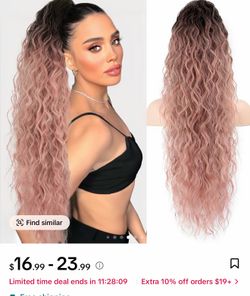 Pony tail pink 30 inch