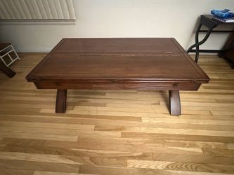 Wood coffee table