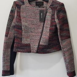 Brand New BCBGMAXAZRIA Colorblock Textured Jacket