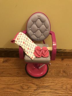 American girl doll salon chair and accessories