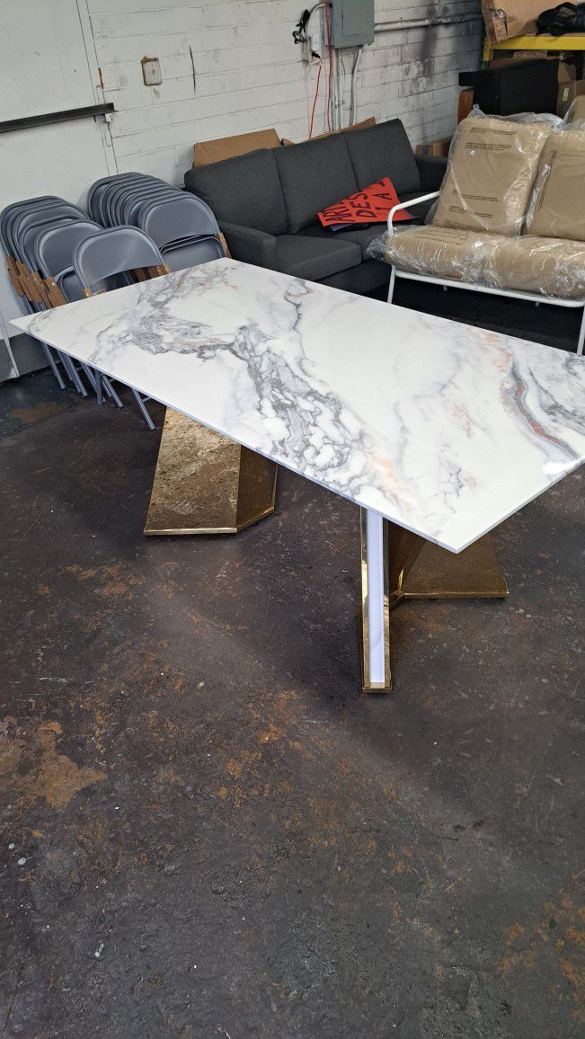 New Modern Real Marble Dining Table With Gold Legs Dimensions Pictures 