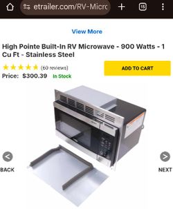 Built In RV Microwave