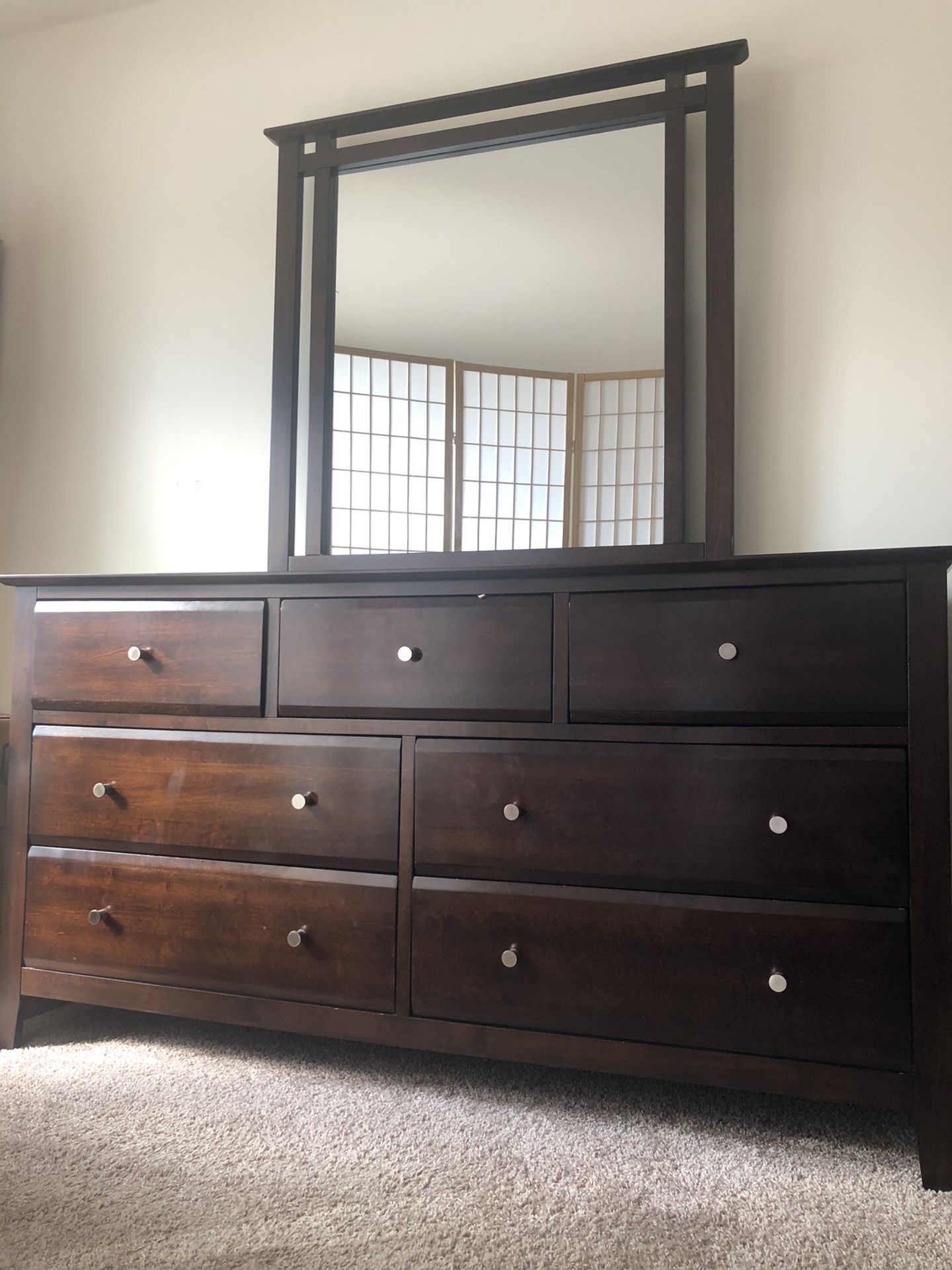 Bedroom Set (Dresser, Queen Bed, Nightstand) Must Sell ASAP