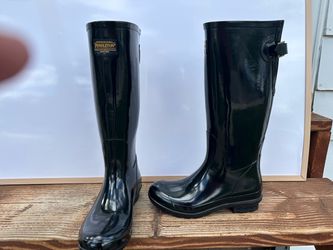 itle: Pendleton Tall Glossy Rubber Boots – Size 7 – Brand New