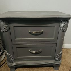 Side Table Furniture With 2 Drawers