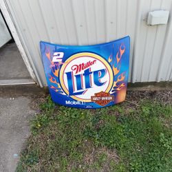 Miller Lite Harley-Davidson Rusty Wallace Wall Hood