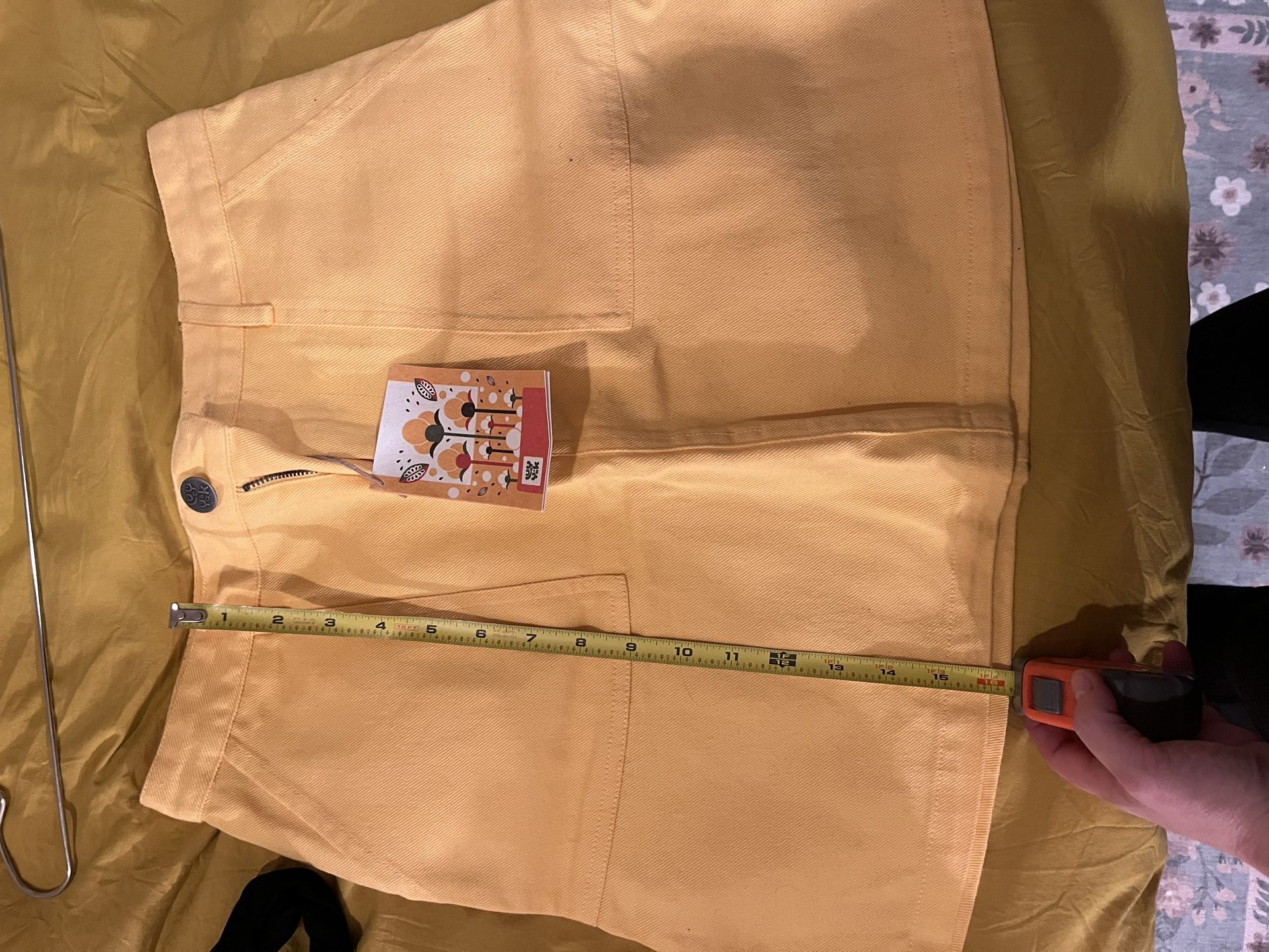 Lucy & Yak Yellow Denim Skirt