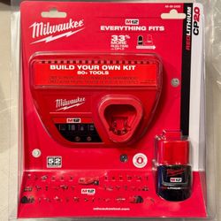 New Milwaukee M12 2.0 Ah Battery and Charger, 48-59-2420