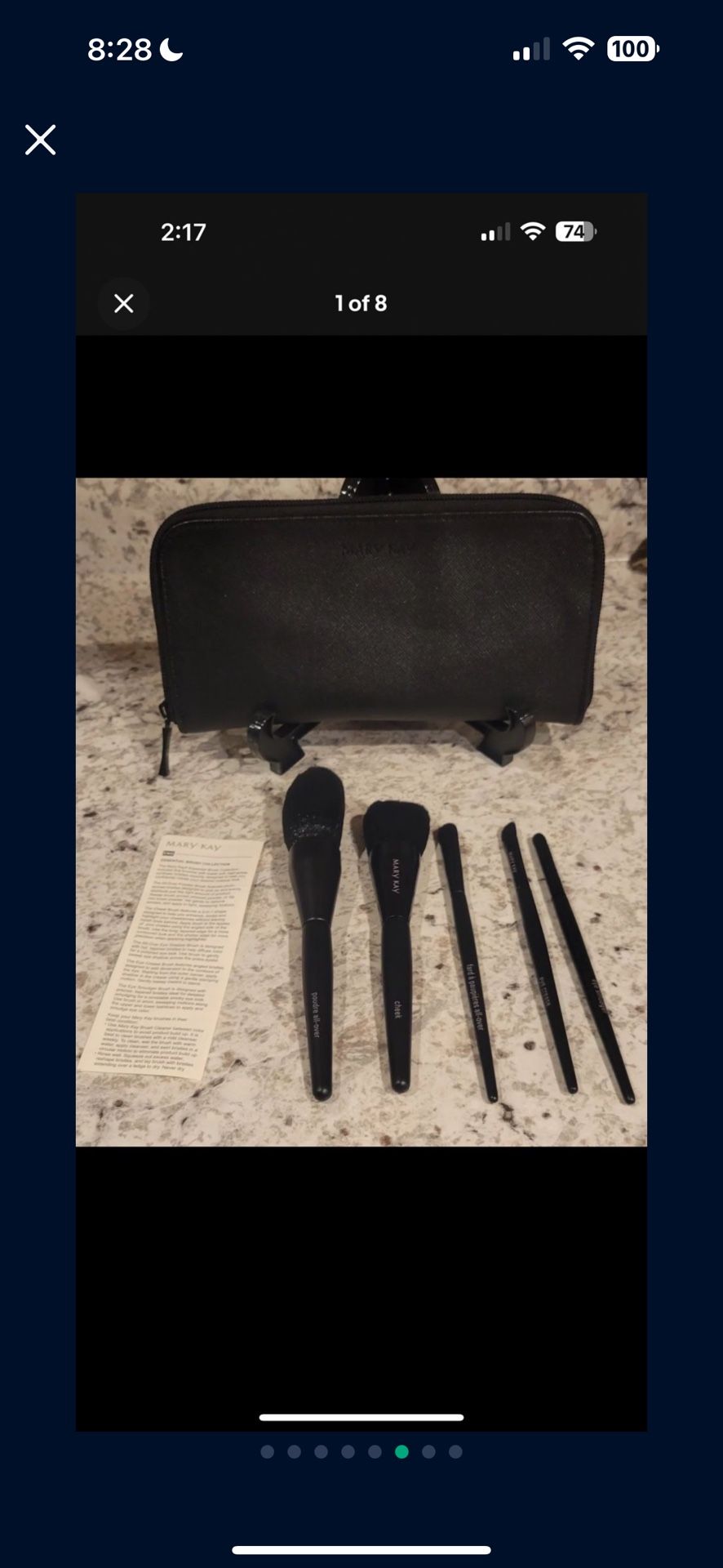*NEW* Professional Makeup Brushes Black Set Travel Case Mary Kay Essential Brush Collection