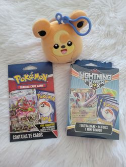 Pokémon TCG Bundle with Plush Keychain