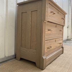Vintage Solid White oak Dresser Nightstand 