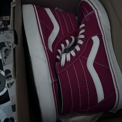 Vans Red High Top 8.5 New 
