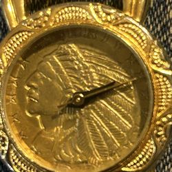 ❤️❤️❤️❤️❤️INDIAN HEAD WATCH ( NOT A REAL GOLD)