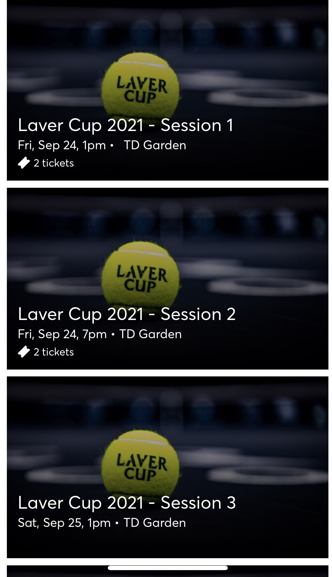 Laver Cup Tickets - Section Club 113 Row H-Below Face Value