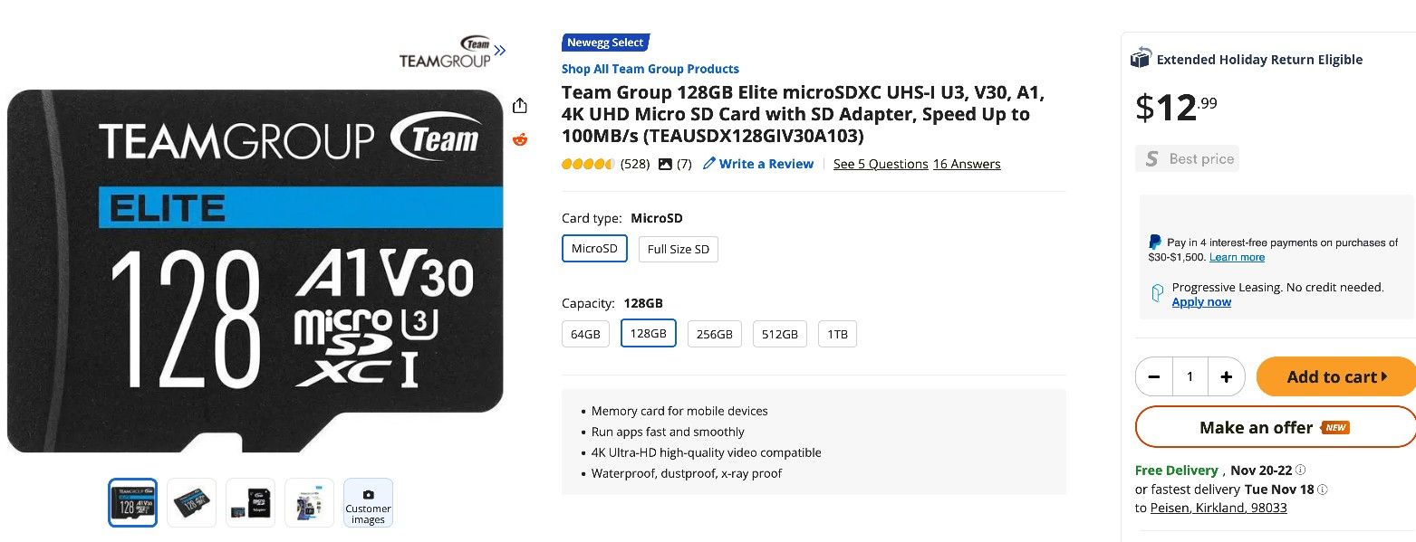 Team Group SD card 128g