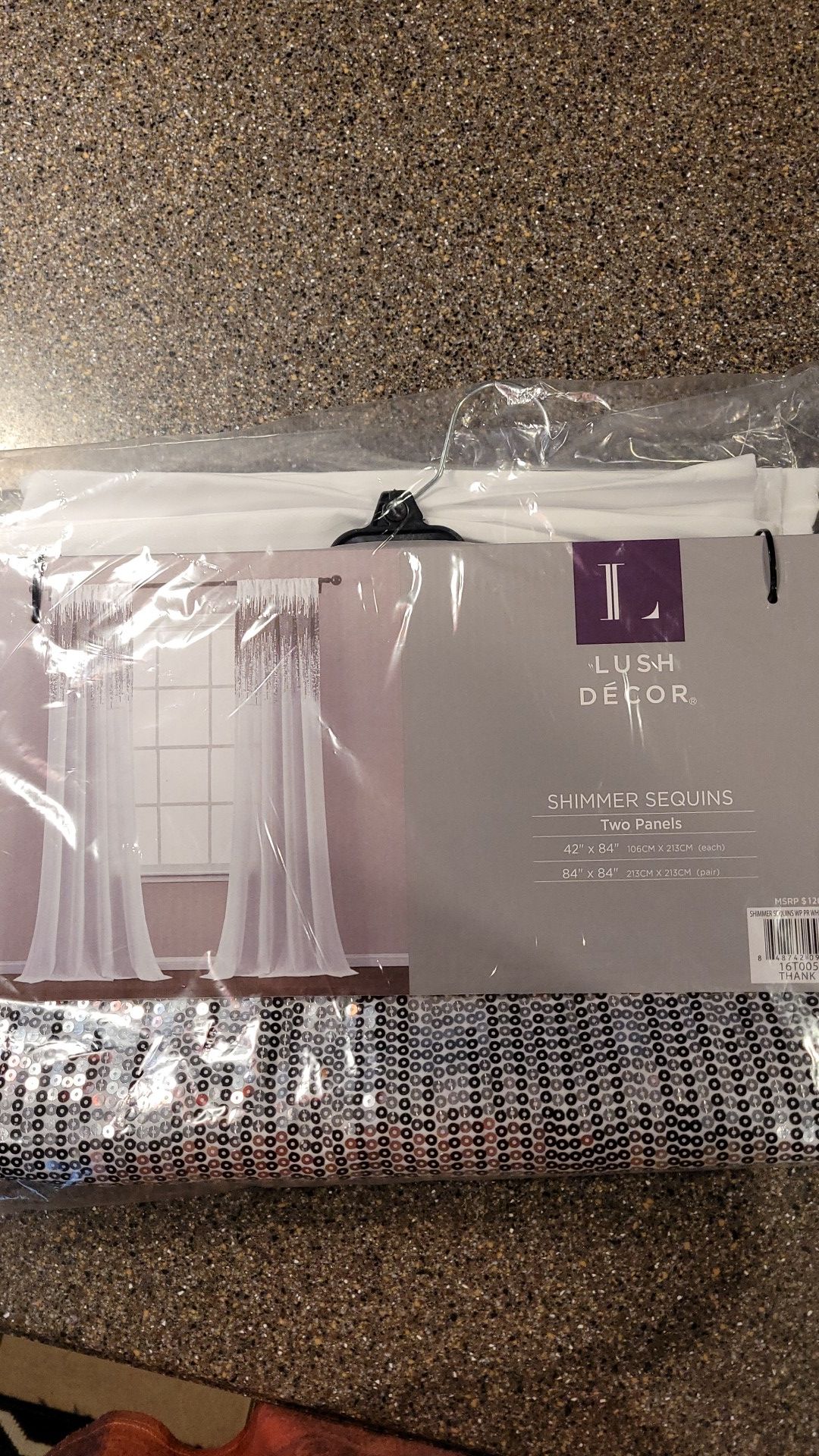 Lush decor shimmering curtains