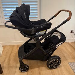 Nuna Demi Grow Travel System (Single-Double Stroller + Pipa Lite RX car seat)