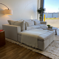 West Elm Harmony 3-piece sectional in white