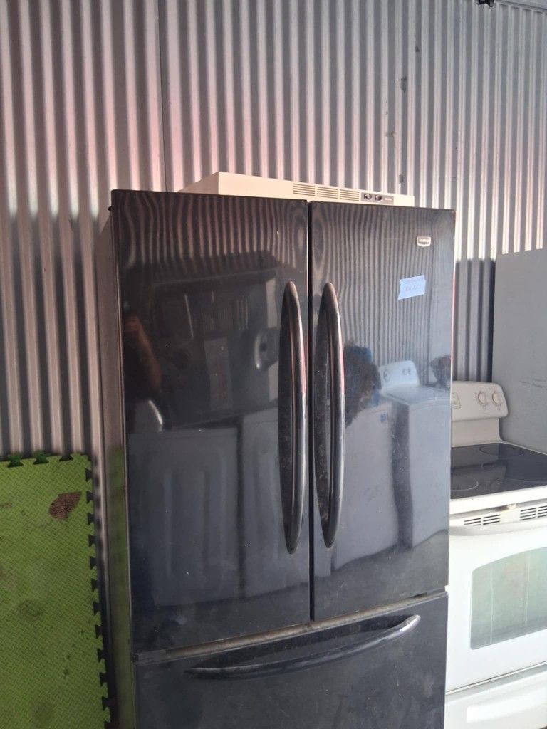 Double Door Bottom Freezer Maytag Black Refrigerator