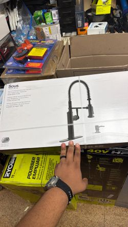 Kohler sous kitchen faucet with soap and lotion dispenser