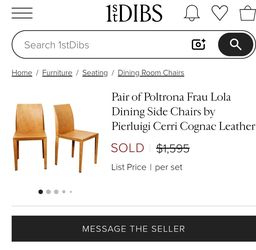 Poltrona Frau Lola Dining Side Chairs – Pair