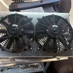 Length 23” 1/2 by Width 14” 1/2 Universal Fan Shroud + Fans Aluminum