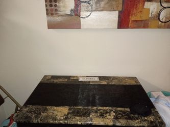 Marble-Look Console Table