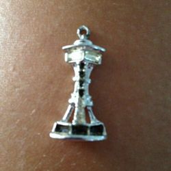 Seattle Space needle vintage Silver pendant