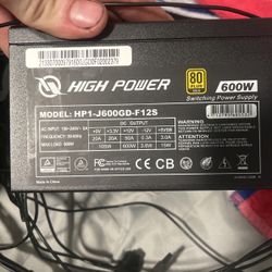 Power Supply ‘High Power’600W