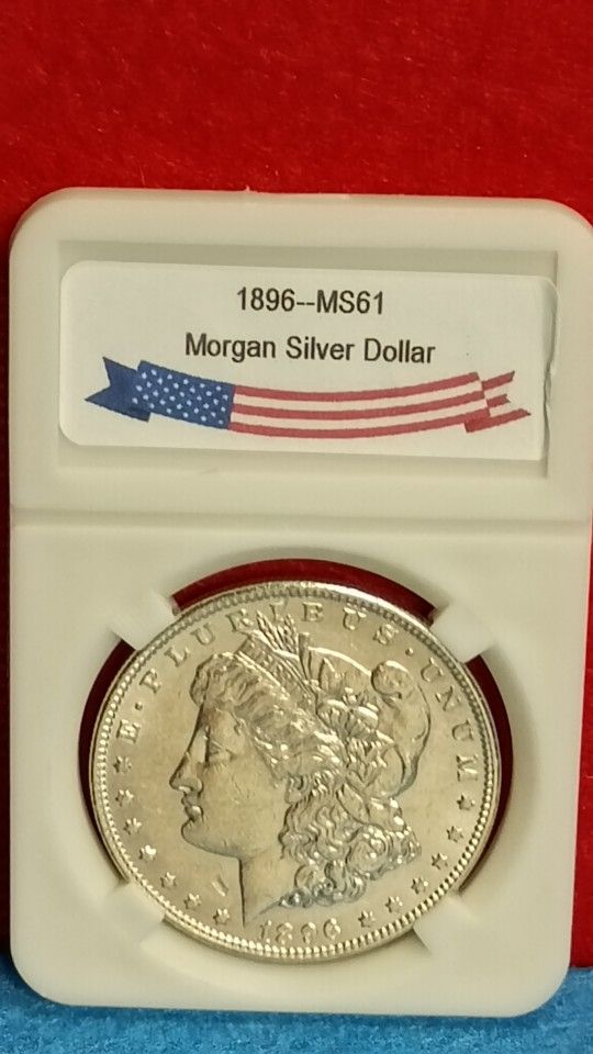 1896 Morgan Silver Dollar --MS61
